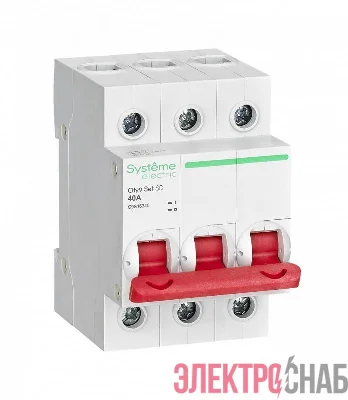 Выключатель нагрузки 3п 40А 400В City9 Set SE C9S16340