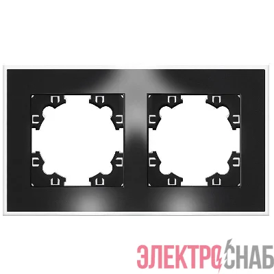 Рамка 2-м Афина стеклянная графит UNIVersal 2255