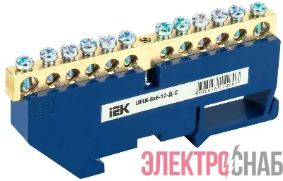 Шина нулевая на DIN-изол. ШНИ-6х9-12-Д-С IEK YNN10-69-12D-K07