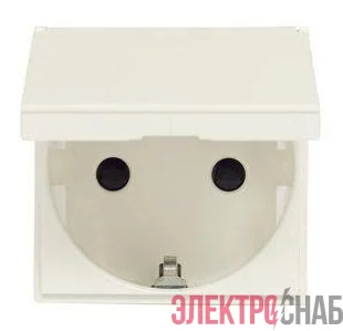Механизм розетки Zenit 16А 250В с защ. крышкой защ. шторки с заземл. бел. ABB 2CLA228810N1101