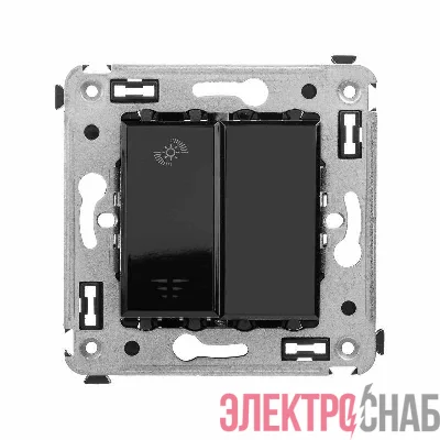 Диммер кнопочный СП Avanti "Черный квадрат" DKC 4402343