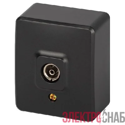 Розетка 1-м ОП Эксперт 11-3201-05 TV IP20 антрацит Эра Б0063024