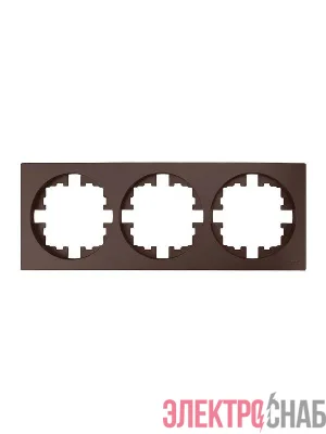 Рамка 3-м OSEN горизонт. квадрат шоколад LEZARD 743-7300-148