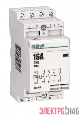 Контактор модульный МК-103 4НО 16А 230В DEKraft 18053DEK