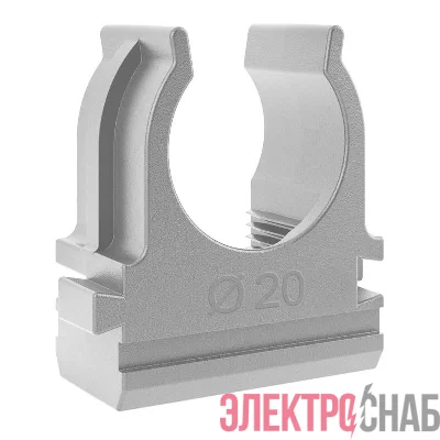 Держатель для труб (клипса) d20мм для монтажного пистолета сер. (уп.100шт) TOKOV ELECTRIC TKE-LC-20-ZP-C06/100