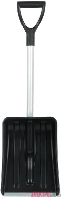 Лопата для уборки снега "Актив-Авто" 365х260х900мм укороченный съемный алюм. черенок; пластик. 68106