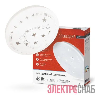 Светильник светодиодный DECO СОЗВЕЗДИЕ 48Вт 6500К 4320лм 230В 380х55мм IN HOME 4690612038568