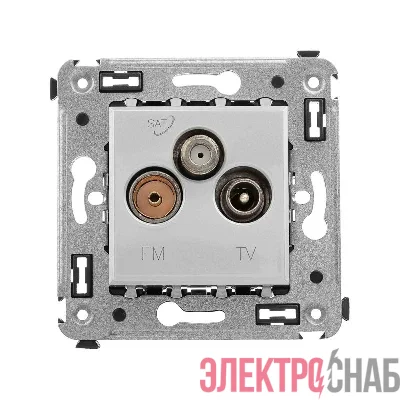 Розетка телевизионная TV/FM/SAT СП Avanti "Закаленная сталь" DKC 4404533