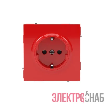Розетка силовая KANT 2P+E защ. шторки красн. сатин DKC 7001003