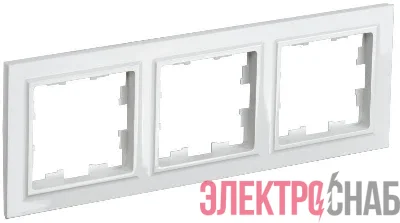 Рамка 3-м BRITE РУ-3-БрБ бел. IEK BR-M32-K01