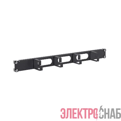 Органайзер кабельный с отверстиями для кабеля 19дюйм 1U черн. DKC R5PCF191HEB