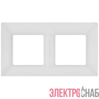 Рамка 2-м Elegance 14-5002-01М для розеток и выключателей матов. бел. Эра Б0065814