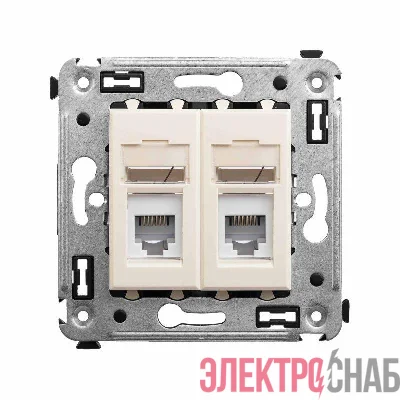 Розетка телефонная 2-м СП Avanti "Ванильная дымка" RJ12 DKC 4405314