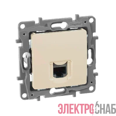 Розетка компьютерная 1-м СП Etika RJ45 кат.5E UTP механизм сл. кость IEK 672341