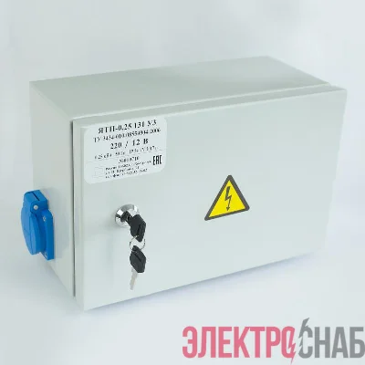 Ящик с понижающим трансформатором ЯТП 0.25 220/24В (3 авт. выкл.) IP54 Кострома ОС0000017204