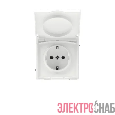 Розетка силовая KANT IP44 2P+E защ. шторки с крышкой бел. магнолия DKC 7000013