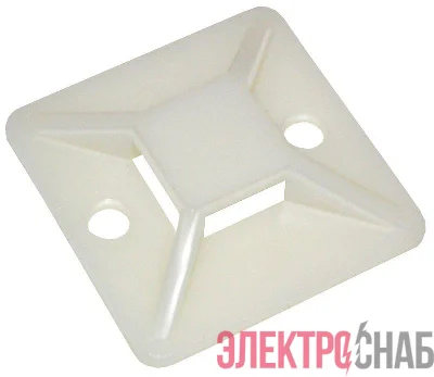 Площадка самокл. 30х30 под хомуты бел. (уп.100шт) IEK UHP30-30-100