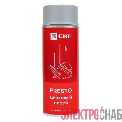 Спрей цинковый "Presto" 400мл EKF lp-zinc