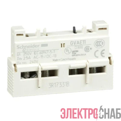 Контакт дополнительный 1НО+1НЗ GVAE фронт. для GV2 SchE GVAE11