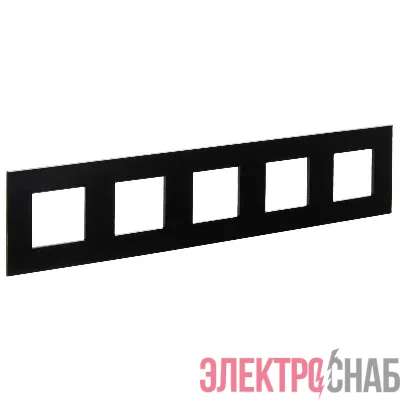 Рамка 5-м SKANDY SK-F35Bl металл черн. IEK SK-M52-M-K02