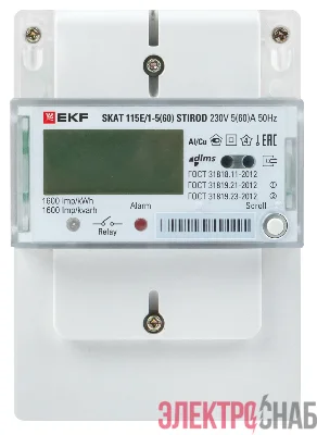 Счетчик SKAT 115E/1-5(60) STIROD 1ф 2т МСК+0 EKF 11503R