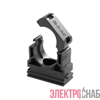 Держатель для труб (клипса) d17мм с крышкой полиамид черн. DKC PASW17N