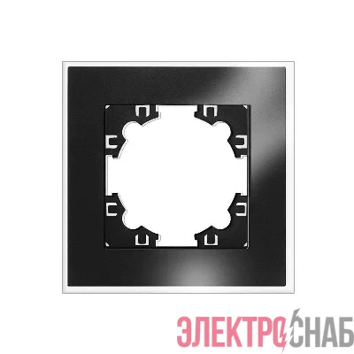 Рамка 1-м Афина стеклянная графит UNIVersal 2254