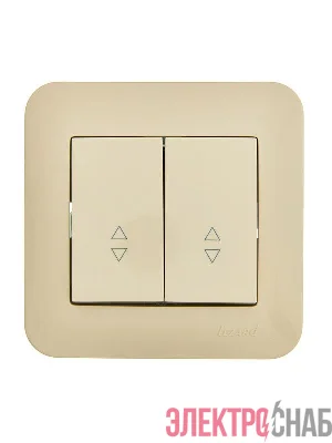 Переключатель проходной 2-кл.СП ASTI 10А IP20 в сборе крем. LEZARD 7081-0303-106