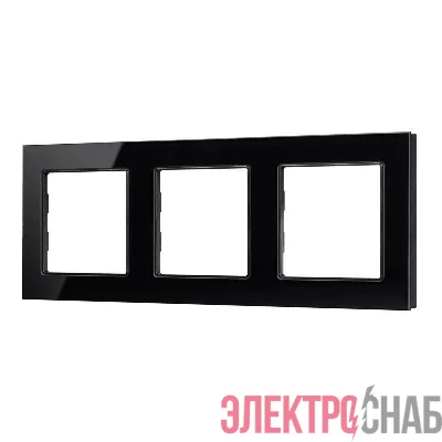 Рамка стеклянная FRM-GLARE-GS-3-BK Arlight 043800