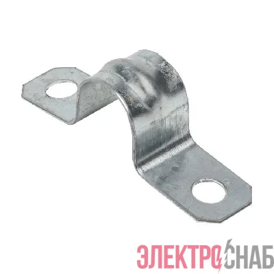 Скоба крепежная двухлапковая d14-15мм метал. (уп.100шт) EKF sm-2-14-15