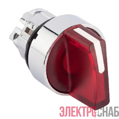 Механизм переключателя исполнительный ХB4 красн. на 3 положения с фиксацией с подсветкой с короткой ручкой PROxima EKF XB4BD3FL-R