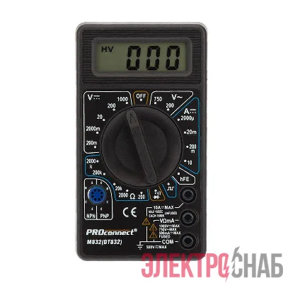 Мультиметр портативный M832 (DT832) PROCONNECT 13-3012
