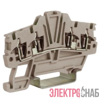 Клемма пруж. HMM.1/2+2/GR 1.5кв.мм сер. DKC ZHM420GR