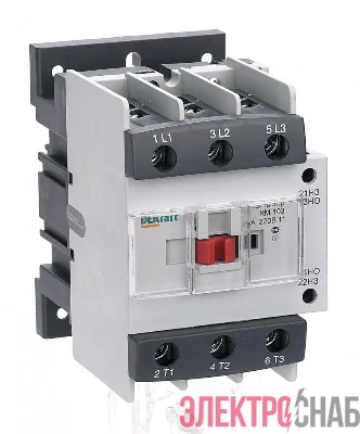 Контактор КМ-103 80А кат. 380В AC 1НО+1НЗ AC-3 DEKraft 22144DEK