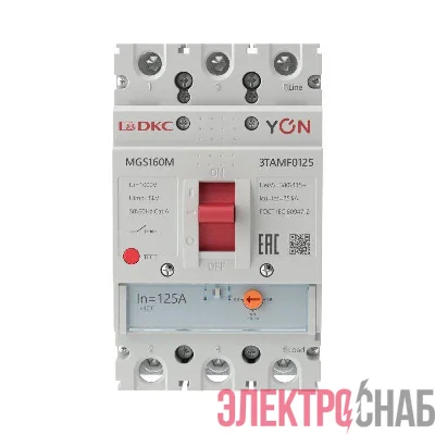 Выключатель автоматический MGS160 3P 100-125A 25kA YON MGS160M-3TAMF0125