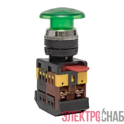 Кнопка "Грибок" AELA-22 NO+NC 380В с подсветкой зел. PROxima EKF pbn-aela-1g-380