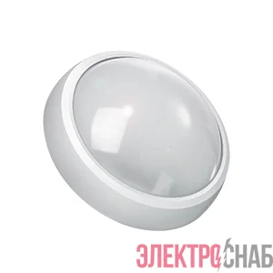 Светильник светодиодный ЖКХ Qplus D175х76 15Вт 4000К 1200лм 160-260В IP54 круг бел. декорат. рамка микровол. сенсором Gauss 142411215-S