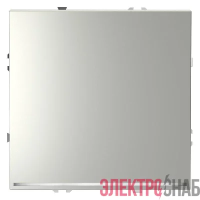 Переключатель проходной 1-кл. СП S70 10А с подсветкой механизм сталь Voltum VLS010405