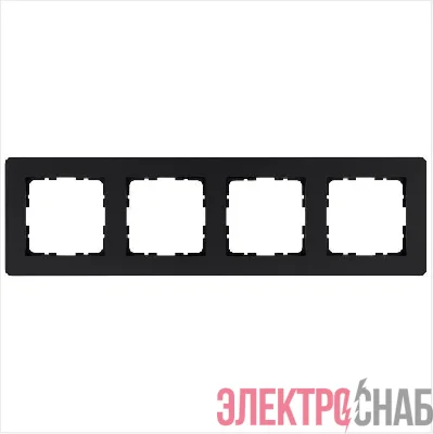 Рамка 4-м G-Flex черн. матов. soft touch Jasmart G1104PB