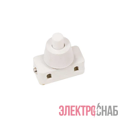 Выключатель-кнопка 250В 2А (2с) ON-OFF бел. (PBS-17A) (для настольной лампы) Rexant 36-3012