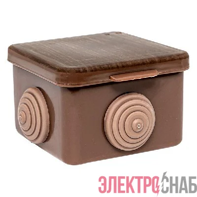 Коробка распаячная КМР-030-036  пылевлагозащ. 65х65х50 4 мембранных ввода темн. дерево PROxima EKF plc-kmr2-030-036-t