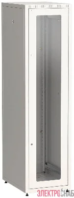 Шкаф сетевой LINEA E 42U 600х800мм стекл. передняя дверь задняя металлическая сер. ITK LE35-42U68-GM