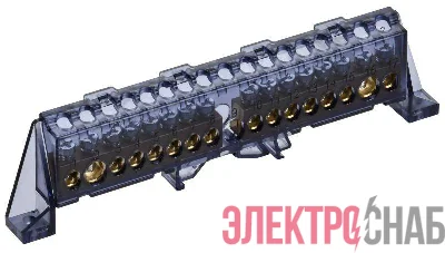 Шина нулевая N в комб. изол. "Стойка" 8х12-8+8-Ч TEKFOR IEK TF-NN20-88-DP-K02