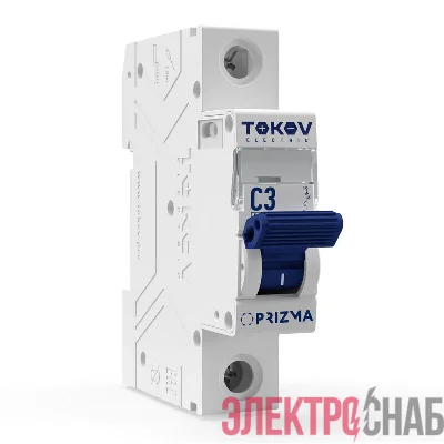 Выключатель автоматический модульный 1п C 3А 6кА PRIZMA TOKOV Electric TKE-PZ60-MCBI-1-3-C