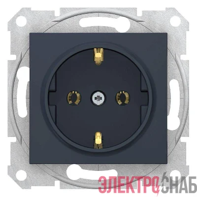 Механизм розетки 1-м СП Sedna 16А без шторок с заземл. быстрозажим. контакты графит SchE SDN3001870