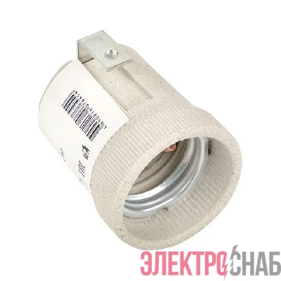Патрон керамический E27 с держателем EKF LHCe-E27-h