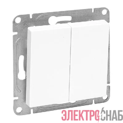 Выключатель перекрестный 2-кл. СП Эпика механизм бел. EKF UP1-SWW-22