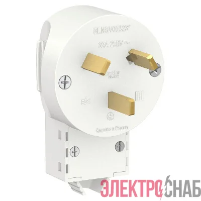 Вилка силовая СП Blanca 2P+E 32А 250В бел. SE BLNSV003231