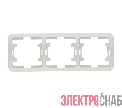 Рамка 3-м Mimoza горизонт. бел. Makel 22013