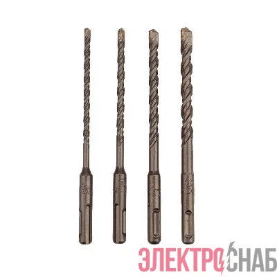 Набор буров по бетону 5-6-8-10х160мм 4шт пластик. коробка SDS PLUS Kranz KR-91-0405